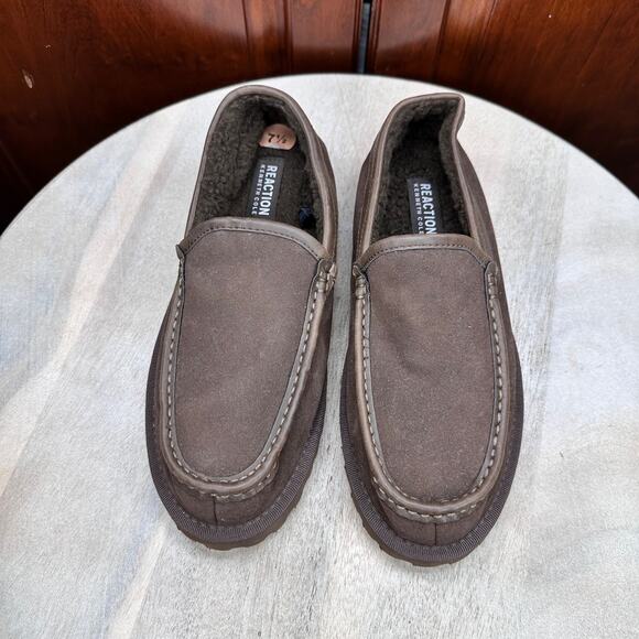 Kenneth Cole Reaction Mens Jaxon Slippers Size 7.5 Brown Memory Foam Shoes - Picture 12 of 16
